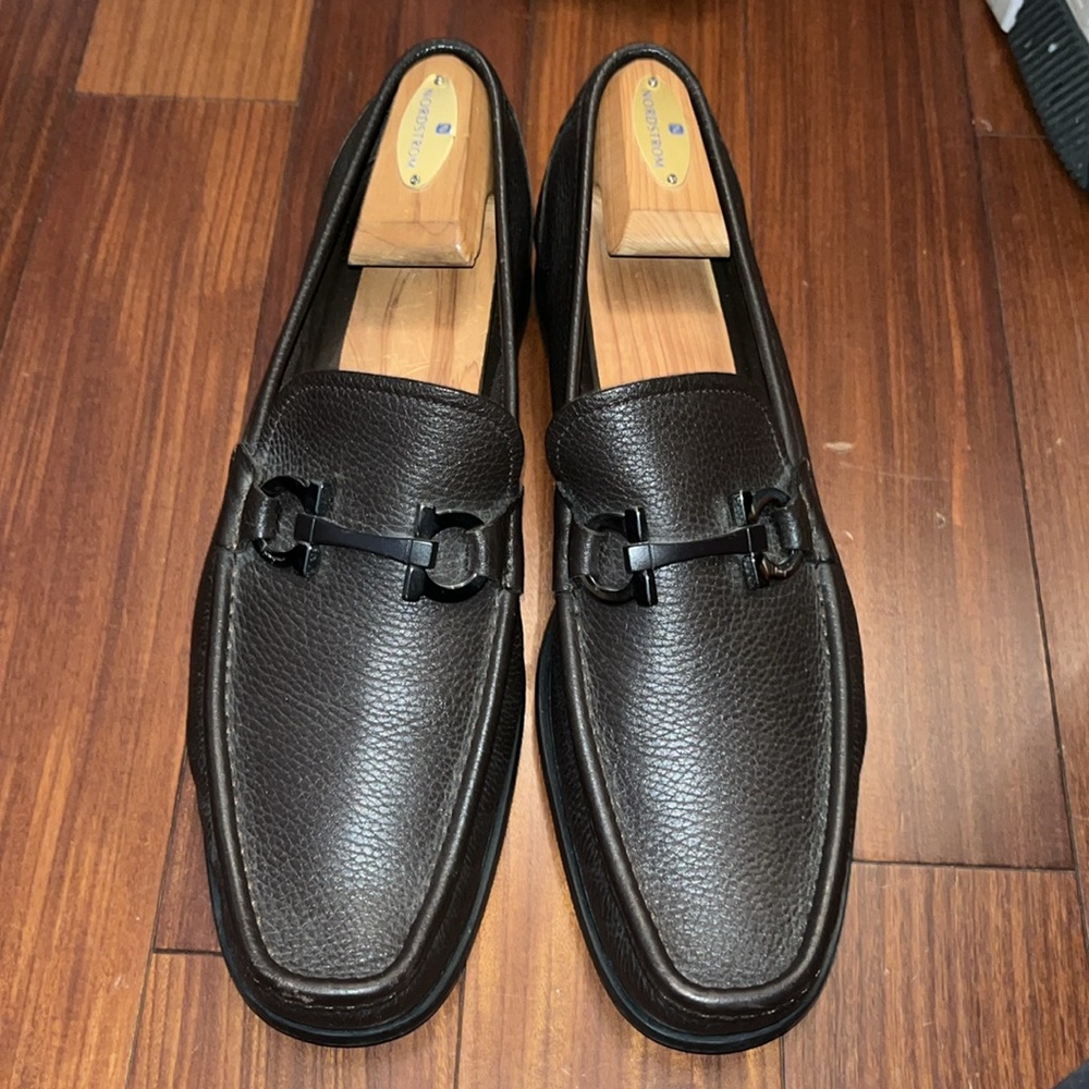Dark Brown Ferragamo Grandios loafers